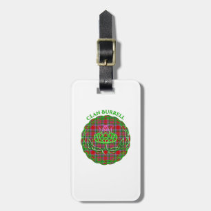 Burrell Scottish Tartan Celtic Thistle Luggage Tag