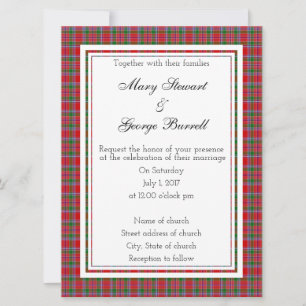 Burrell Scottish Wedding Invitation