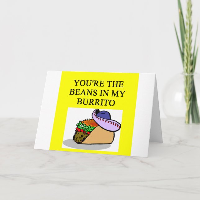BURRITO and beans lover Holiday Card (Front)