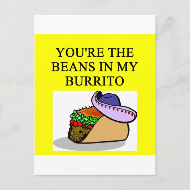BURRITO and beans lover Postcard (Front)