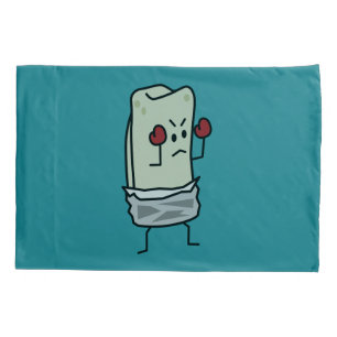 Burrito Boxer Fighter with Red Boxing Gloves Pillowcase