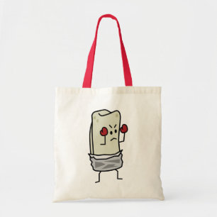 Burrito Boxer Fighter with Red Boxing Gloves Tote Bag