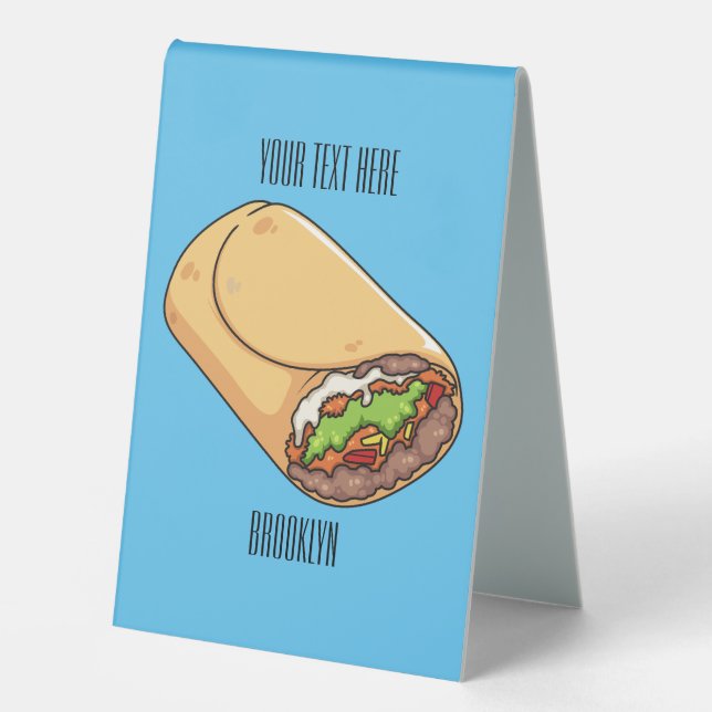 Burrito cartoon illustration  (Front)