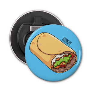 Burrito cartoon illustration  bottle opener