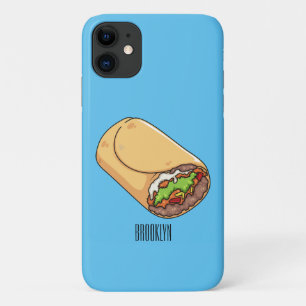 Burrito cartoon illustration iPhone 11 case