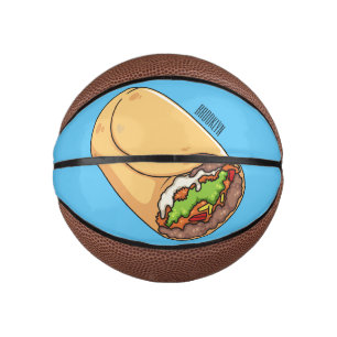 Burrito cartoon illustration  mini basketball