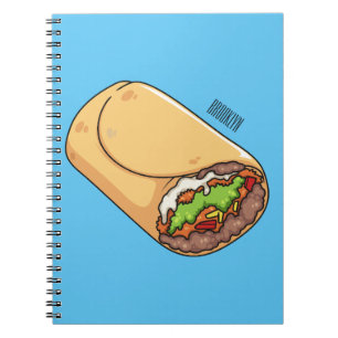 Burrito cartoon illustration notebook