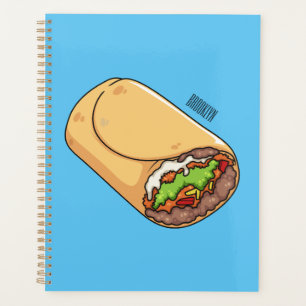 Burrito cartoon illustration planner