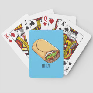 Burrito cartoon illustration playing cards