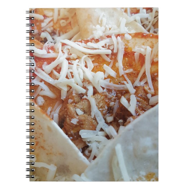 Burrito Cheese Funny Food Background Notebook (Front)