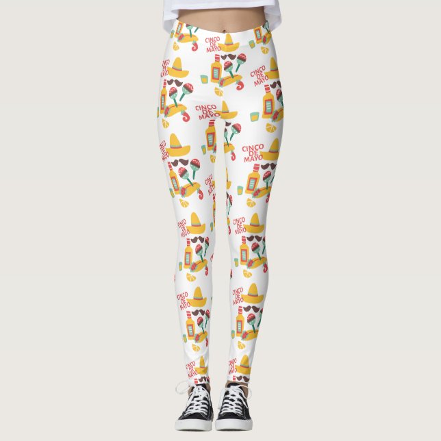 burrito cinco de mayo leggings (Front)