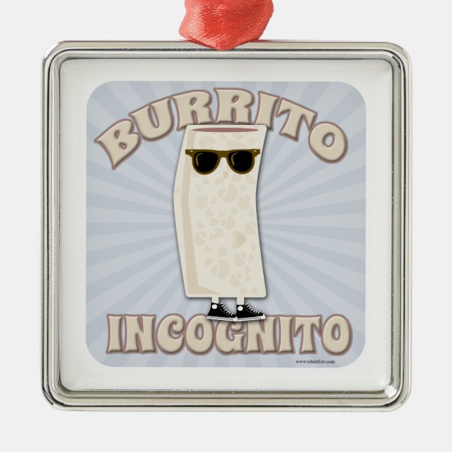 Burrito Incognito Metal Tree Decoration (Front)