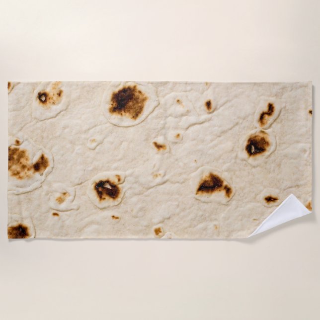 Burritos, Giant Tortilla Beach Towel (Front)