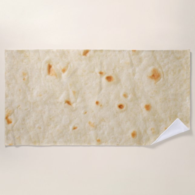 Burritos, Giant Tortilla Beach Towel (Front)