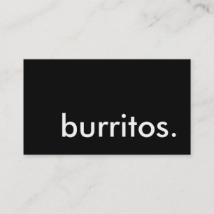 burritos. loyalty punch card