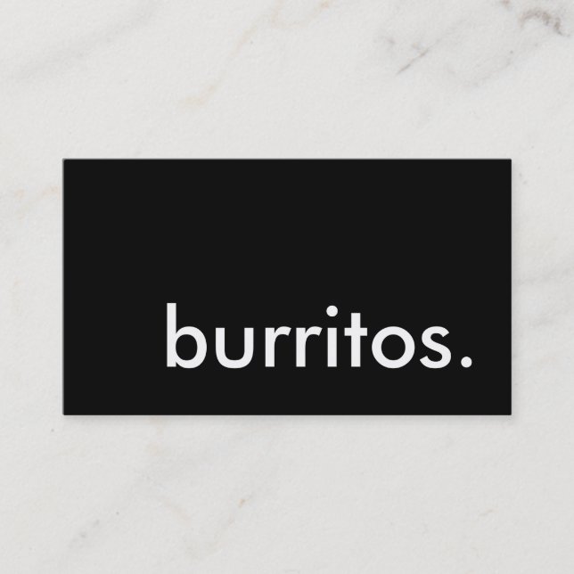 burritos. loyalty punch card (Front)
