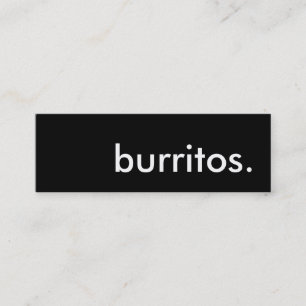 burritos. loyalty punch card