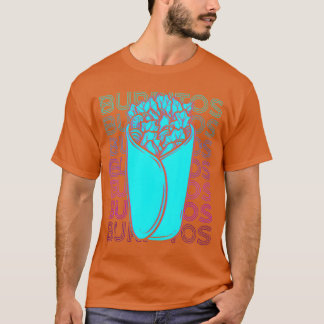 Burritos Meican Food Retro girl T-Shirt