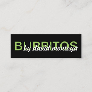 burritos with customisable chef loyalty card