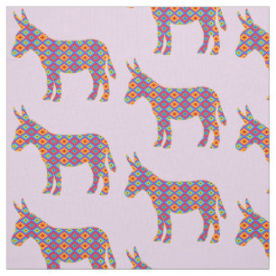 Burro in Colourful Pattern Fabric