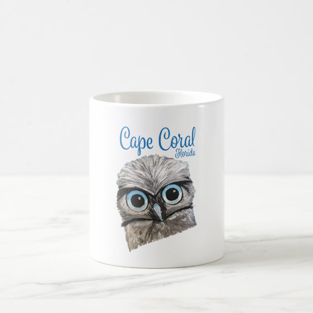 Burrowing Owl Artwork Coffee Mug (Center)