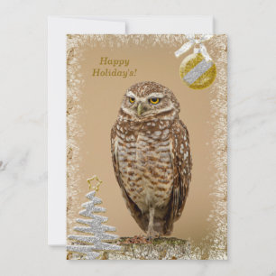 Burrowing Owl Christmas Card