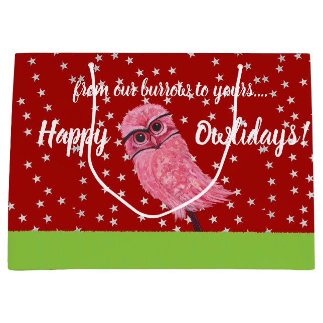 Burrowing Owl Holiday Bags (Front)