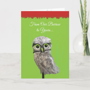 Burrowing Owl Holidays Holiday Card