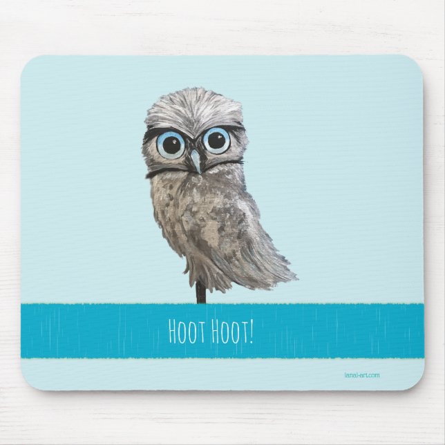 Burrowing Owl Painting Mouse Mat (Front)