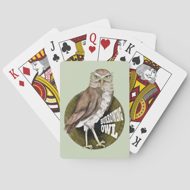 Burrowing owl playing cards (Back)