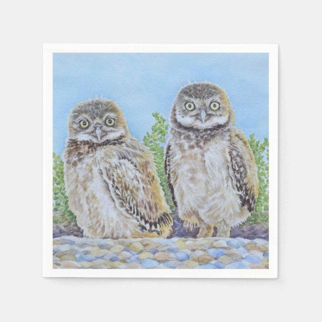 Burrowing Owlets Napkin (Front)