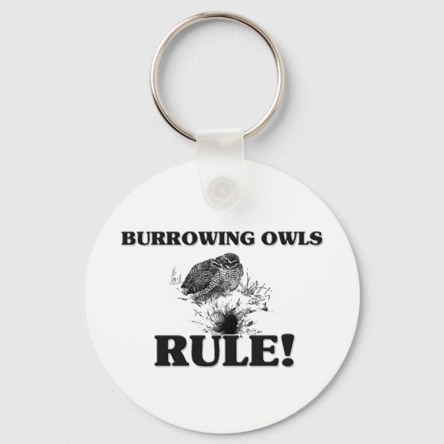BURROWING OWLS Rule! Key Ring (Front)