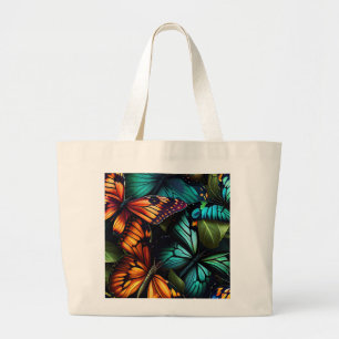 Burst–Butterflies in Motion Large Tote Bag