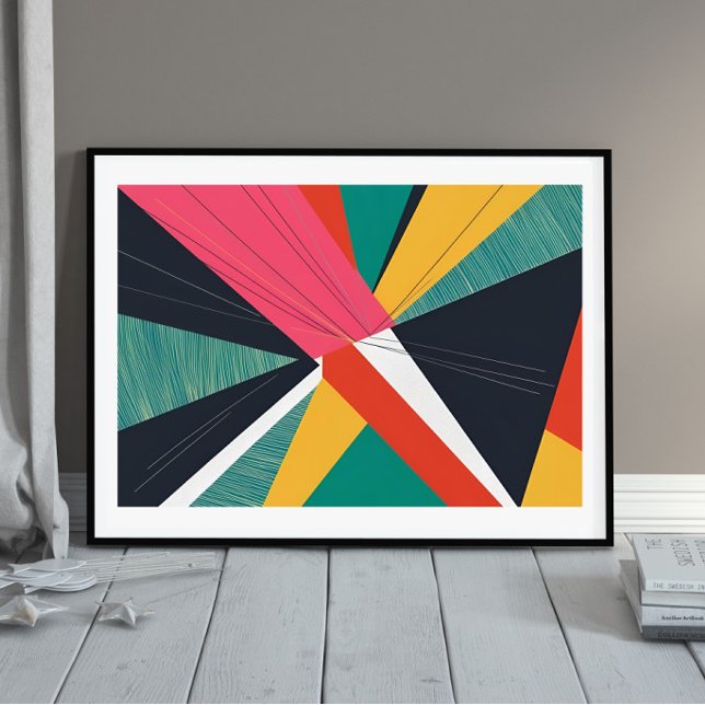 Burst of Balance: Angular Colour Abstraction Poster (Creator Uploaded)