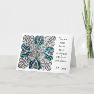 Burst of Blue Hand-Drawn Doodle Birthday Card