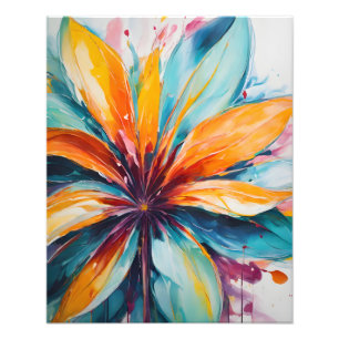 Burst of Brilliance: Abstract Flower Art Photo Print