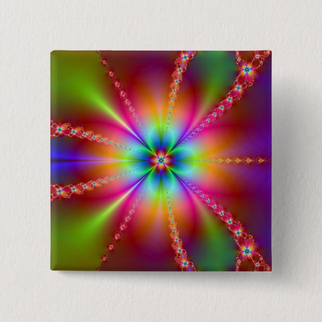 Burst of Colour 15 Cm Square Badge (Front)
