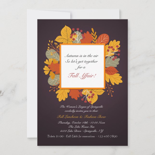 Burst of Colour Invitation (Front)