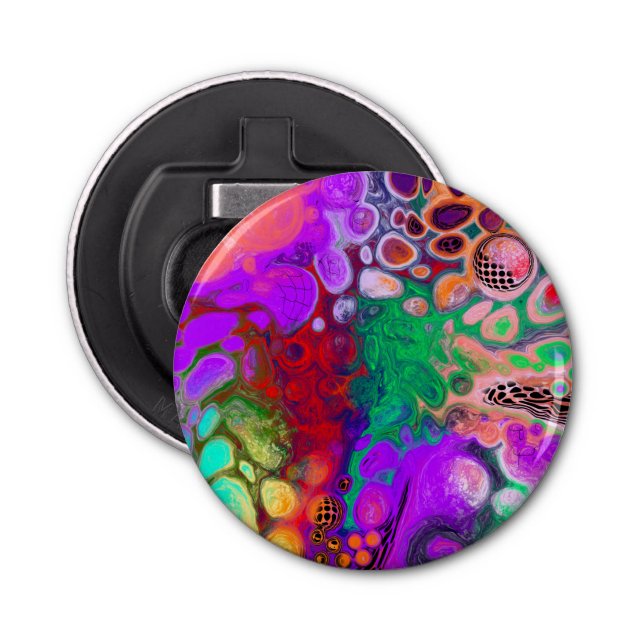 Burst of Colours Digital Fluid Art    Bottle Opener (Front)