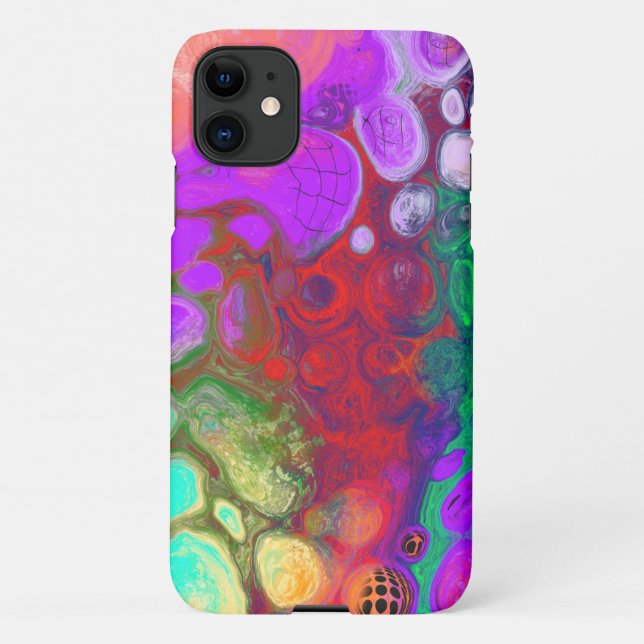 Burst of Colours Digital Fluid Art iPhone Case (Back)