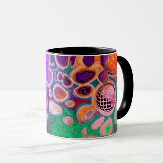 Burst of Colours Fluid Art  Mug (Front Right)