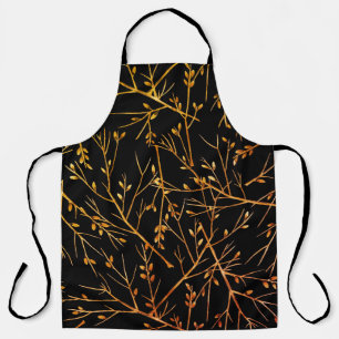 Burst of Copper Twigs on Black Apron