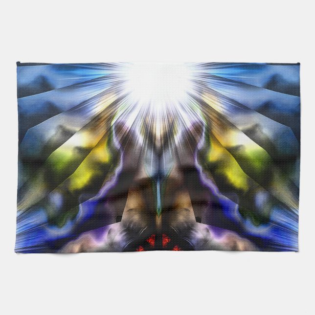 Burst Of Light Tea Towel (Horizontal)