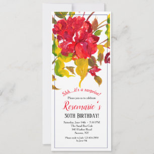 Burst of Red Invitation