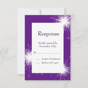 Burst of Sparkles RSVP (purple) Card