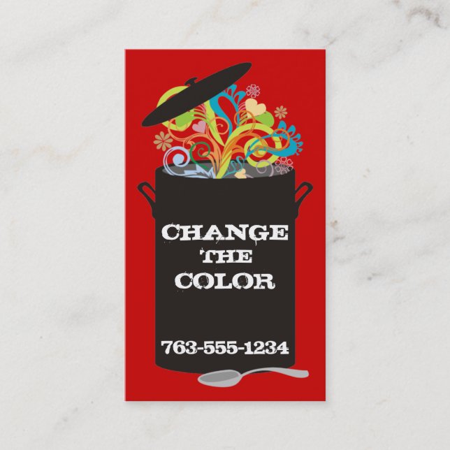 Bursting aromas cooking pot chef business cards (Front)