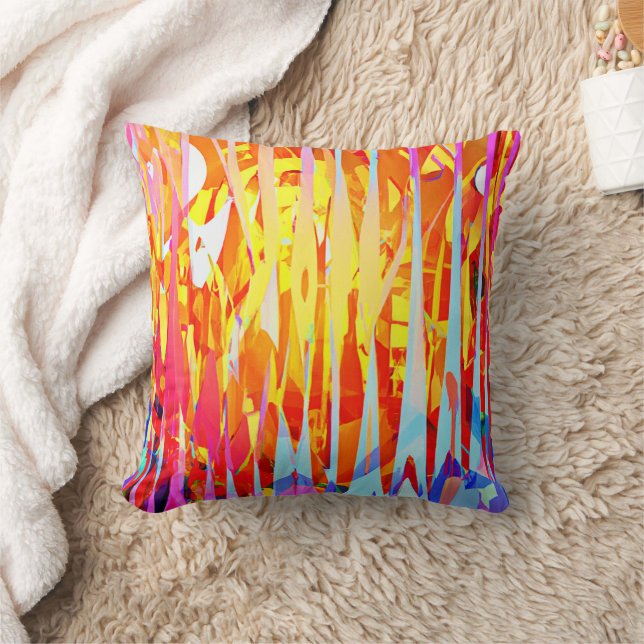 Bursting Colourful Hues Mix Cushion (Blanket)