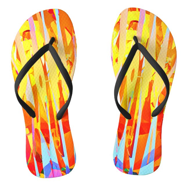 Bursting Colourful Hues Mix Flip Flops (Footbed)