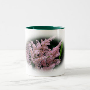 Bursting Pink Flower Personalised Two-Tone Coffee Mug