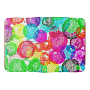 Bursting with Color Abstract Pattern Bath Mat